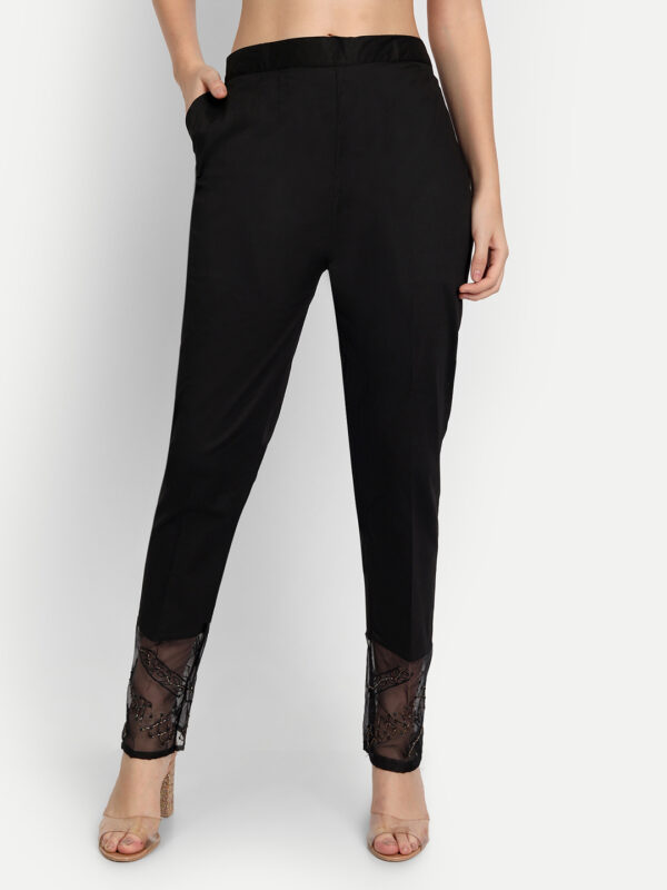 Embroidered Lycra Trouser