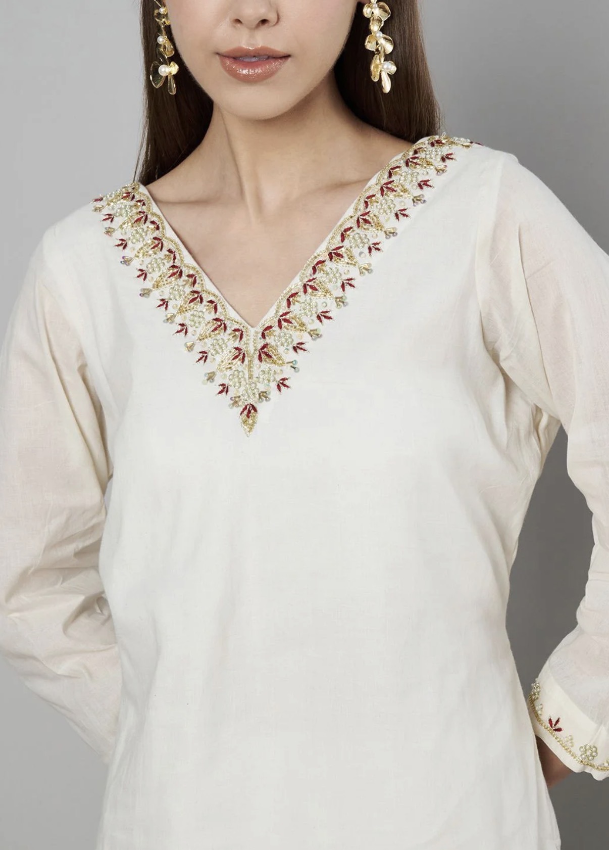 Embroidered Kurta Set - Image 2