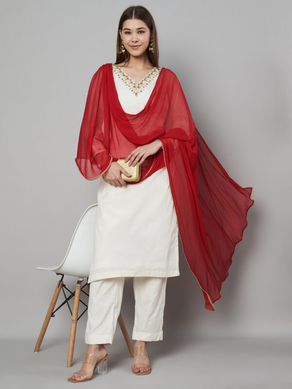 Embroidered Kurta Set - Image 6