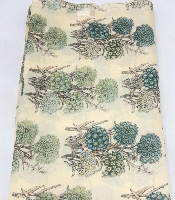 Garden Bloom Green-Print Kurta & Pant Set - Image 2