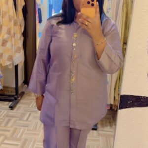 Lilac Gold Embellished Co-ord Set