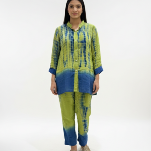 Lime Green & Royal Blue Tie-Dye Co-ord Set